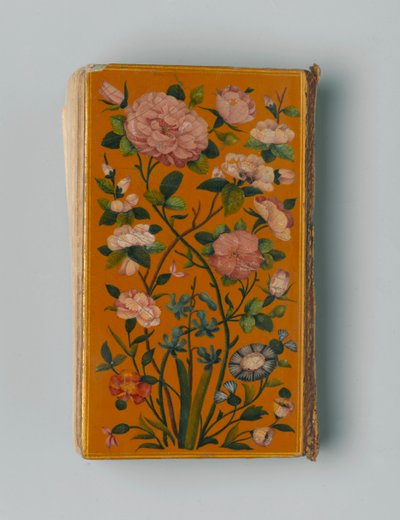 Arabski modlitewnik, 1729 (tusz i złoto na lakierowanym papierze) autorstwa Persian School