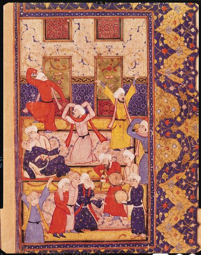 Fol.5r Taniec inicjacyjny, z tomiku wierszy Hafiza Shiraziego (ok.1325-c.1388) autorstwa Persian School