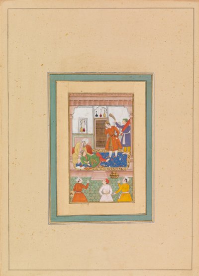 Wnętrze z figurami (wc na welinie) autorstwa Persian School