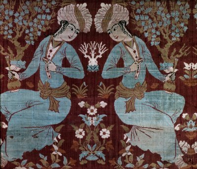 Panel w stylu Isfahan (jedwab) autorstwa Persian School