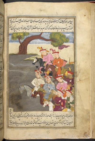 Lub. 3248, fa. 55v Shah Ismail i qizilbash, z „Historii Szacha Isma