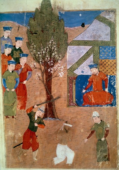 Reprezentant Chaghtai Chana (1227-1242) na tronie, jest synem perskiej miniatury Czyngis-chana zaczerpniętej z „Jami al-tawarikh” (Jami al-tawarikh) lub „Historii powszechnej” historyka Raszida al-dina (al din ) (1247-1318) Około 1430. Paris, B.N. autorstwa Persian School