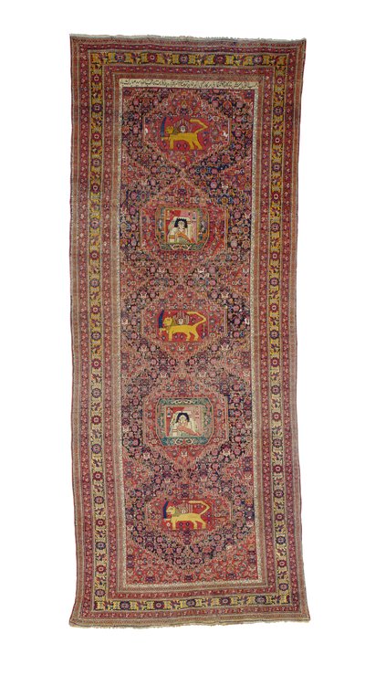 Dywan galerii Senneh, Persja Zachodnia, 1837 autorstwa Persian School