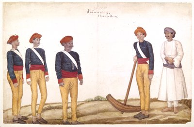 Sanitariusze namiotowi, ok. 1820-30 (akwarela na papierze) autorstwa Persian School