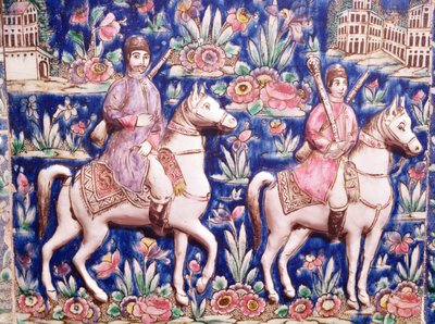 Król na polowaniu (ceramika) autorstwa Persian School