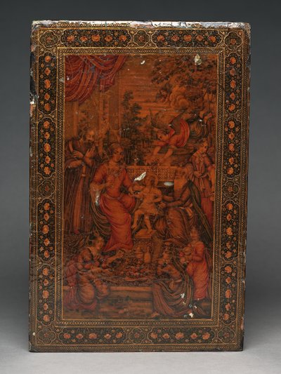 Zestaw narzędzi przedstawiający Świętą Rodzinę, ok. 1830 (media mieszane) autorstwa Persian School