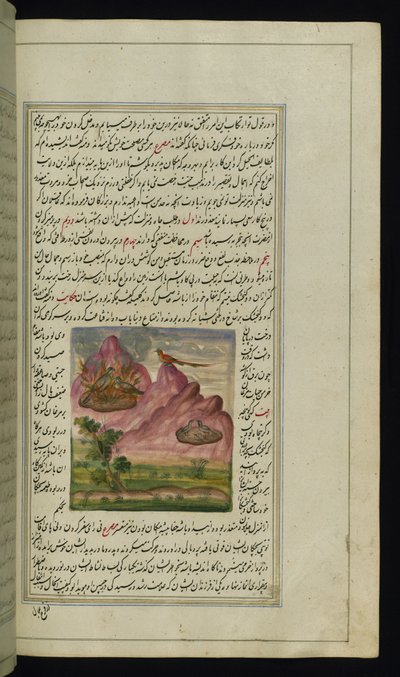 Dwa podpalone wróble i sokół ze Świateł Canopus autorstwa Persian School