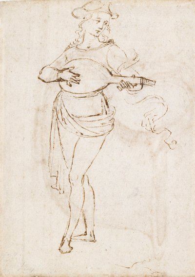 Lutniarz, koniec XV-początek XVI wieku autorstwa Perugino