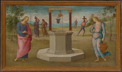 Chrystus i kobieta z Samarii autorstwa Perugino