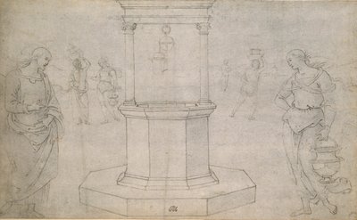 Chrystus i Kobieta z Samarii, koniec XV-początek XVI wieku autorstwa Perugino