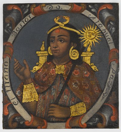 Atahualpa (ok.1502-33) XIV i ostatni król Inków, połowa XVIII wieku autorstwa Peruvian School
