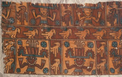 Tkanina z bogami i ptakami, Kultura Tiahuanaco (tekstylna) autorstwa Peruvian School