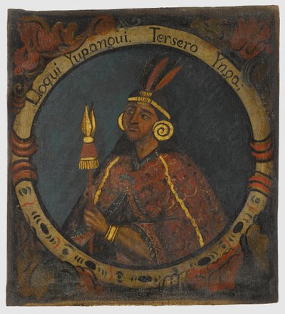 Lloque Yupanqui, 3. król Inków, połowa XVIII wieku autorstwa Peruvian School
