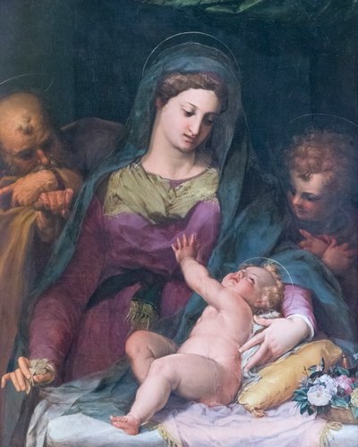 Madonna z Dzieciątkiem z młodym św. Janem, przed 1585 r., Pieter de Witte (olej na desce) autorstwa Peter (1548 1628) Candid