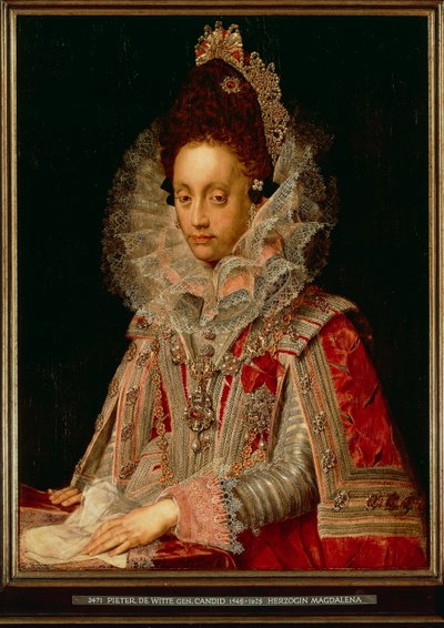 Portret księżnej Magdaleny, ok. 1613 (olej na desce) autorstwa Peter Candid
