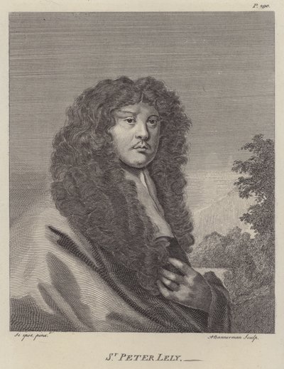 Sir Peter Lely, angielski artysta (grafika) autorstwa Peter (after) Lely