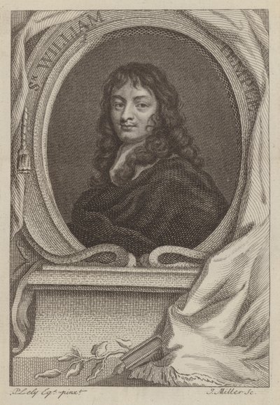 Sir William Temple, angielski dyplomata i pisarz (grafika) autorstwa Peter (after) Lely