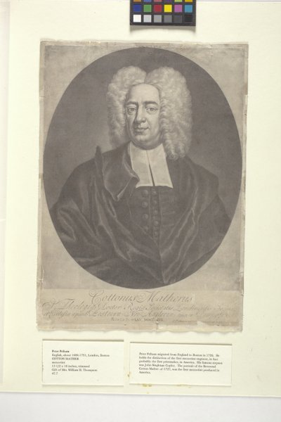 Cotton Mather (atrament) autorstwa Peter (after) Pelham