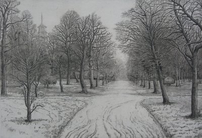 Ogrody Kew zimą autorstwa Peter A Ford