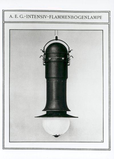 Intensywna lampa łukowa AEG autorstwa Peter Behrens