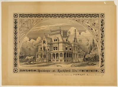 N. C. Thompson House, Rockford, Illinois, Perspektywa autorstwa Peter Bonnett Wight