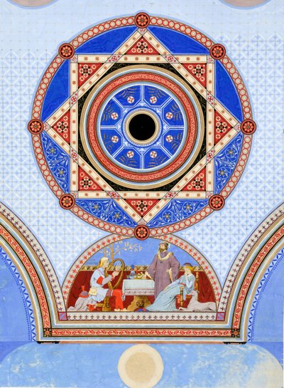 Ottawa Opera House, Ottawa, Illinois, Wall Stencil Design, ca. 1875. autorstwa Peter Bonnett Wight