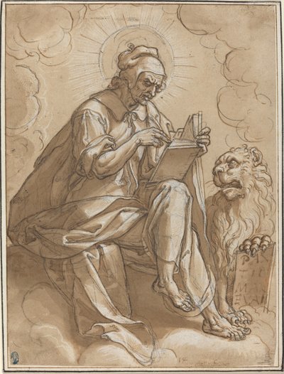 Św. Marek Ewangelista autorstwa Peter Candid after Heinrich Aldegrever after Georg Pencz