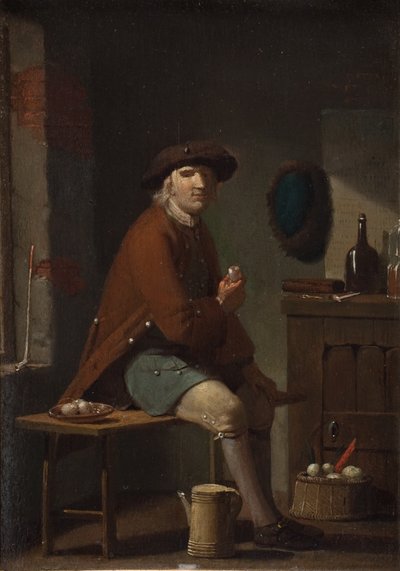 Mężczyzna palący fajkę autorstwa Peter Cramer
