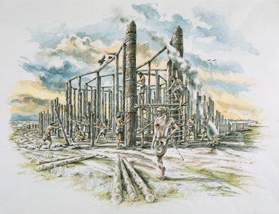 Durrington Walls, Wiltshire, ok. 2500 pne początek 2000 roku autorstwa Peter Dunn