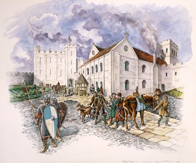 Keep and Palace, Old Sarum, Wiltshire, c1130, 1994 autorstwa Peter Dunn