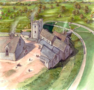 Zamek Ludgershall, koniec XIV wieku, ok. 1990-2010 autorstwa Peter Dunn