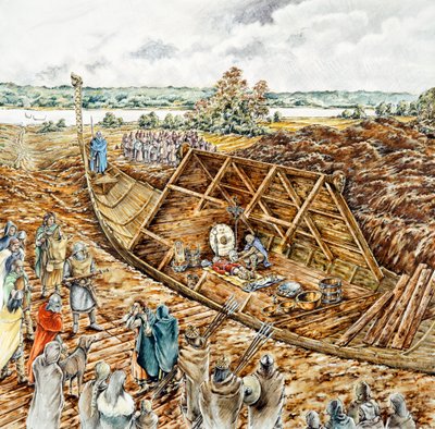 Pochówek statku Sutton Hoo, VII wiek, 1990-2010 autorstwa Peter Dunn