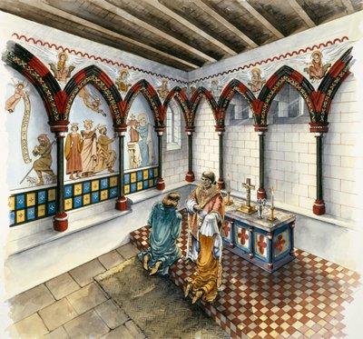 Kaplica, Wieża Clifforda, koniec XIV wieku, ok. 1990-2010 autorstwa Peter Dunn