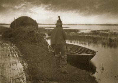 Marsh Man w drodze do wycinania rzeczy Schoof, c.1886 autorstwa Peter Emerson und Thomas Goodall