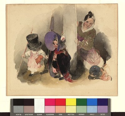 Mutter mit spielenden Kindern (Der kleine Gerngross) autorstwa Peter Fendi