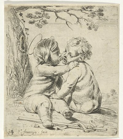 Chrystus i Jan Chrzciciel jako dzieci autorstwa Peter Franchoys