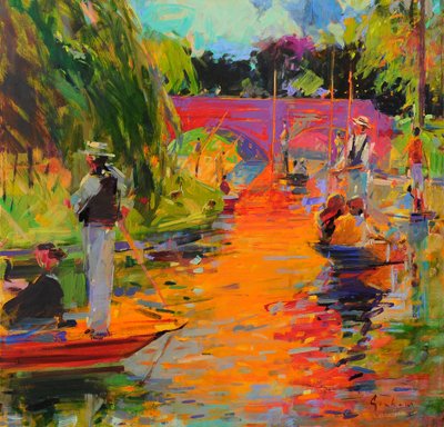 Dzień nad rzeką Cam autorstwa Peter Graham (Contemporary)