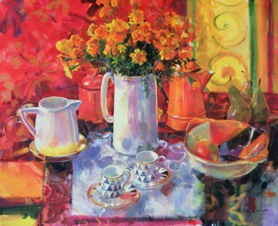 Refleksje przy stole autorstwa Peter Graham (Contemporary)