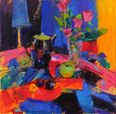 Pokój malarza, 2021 (olej na płótnie) autorstwa Peter Graham