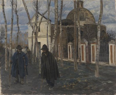 Żebracy pod S. Giuliano, niedaleko Pompejów. 1904-05 autorstwa Peter Hansen