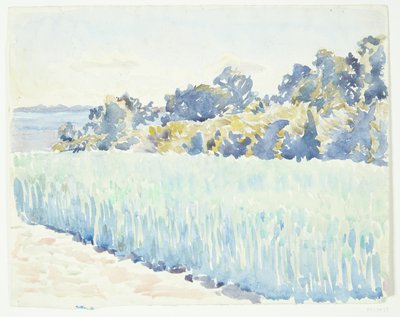 Krajobraz Funen. Niwa przy lesie autorstwa Peter Hansen