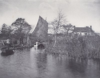 Chata Broadmana, ok.1885 (odbitka platynowa) autorstwa Peter Henry Emerson