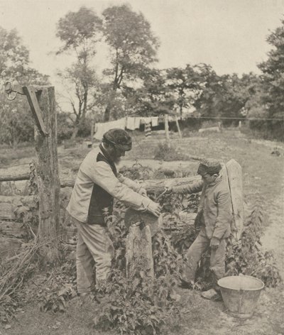 W Grindstone — gospodarstwo w Suffolk, 1888. autorstwa Peter Henry Emerson
