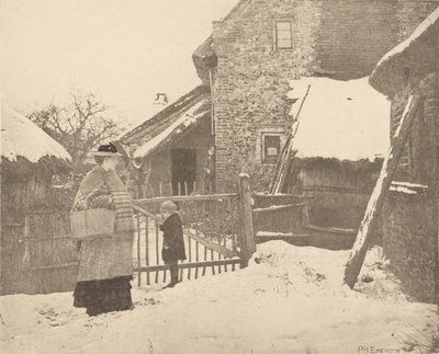 Wyjazd na targ - scena zimowa autorstwa Peter Henry Emerson