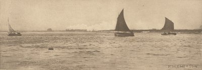 Na wodzie Breydon - zbliża się mgła morska autorstwa Peter Henry Emerson