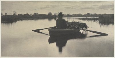 Wioślarstwo Home the Schoof-Stuff z życia i krajobrazu na Norfolk Broads, 1886, tablica XXI, 1886. autorstwa Peter Henry Emerson