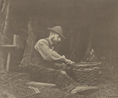 The BasketMaker. [Norfolk]. autorstwa Peter Henry Emerson