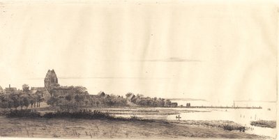 Wieczorny krajobraz ze Stubbekøbing autorstwa Peter Vilhelm Ilsted