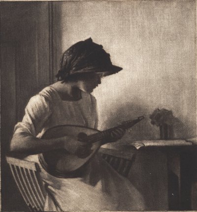 Grający na mandolinie autorstwa Peter Vilhelm Ilsted