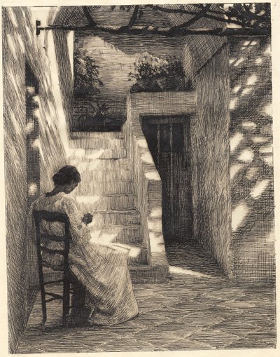 Pod liśćmi winorośli autorstwa Peter Vilhelm Ilsted